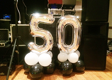 Latex balloons with large foil numbers