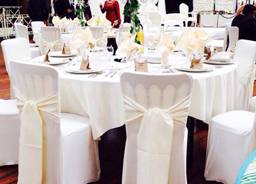 Chair covers with bows